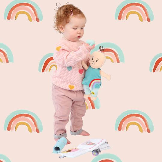 Manhattan Toy® Wee Baby Stella Soft Baby Doll with Yoga Set